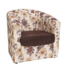 Fotoliu Tudor - stofa CK22/K7 - floral maro Fotoliu Tudor - stofa CK22/K7 - floral maro