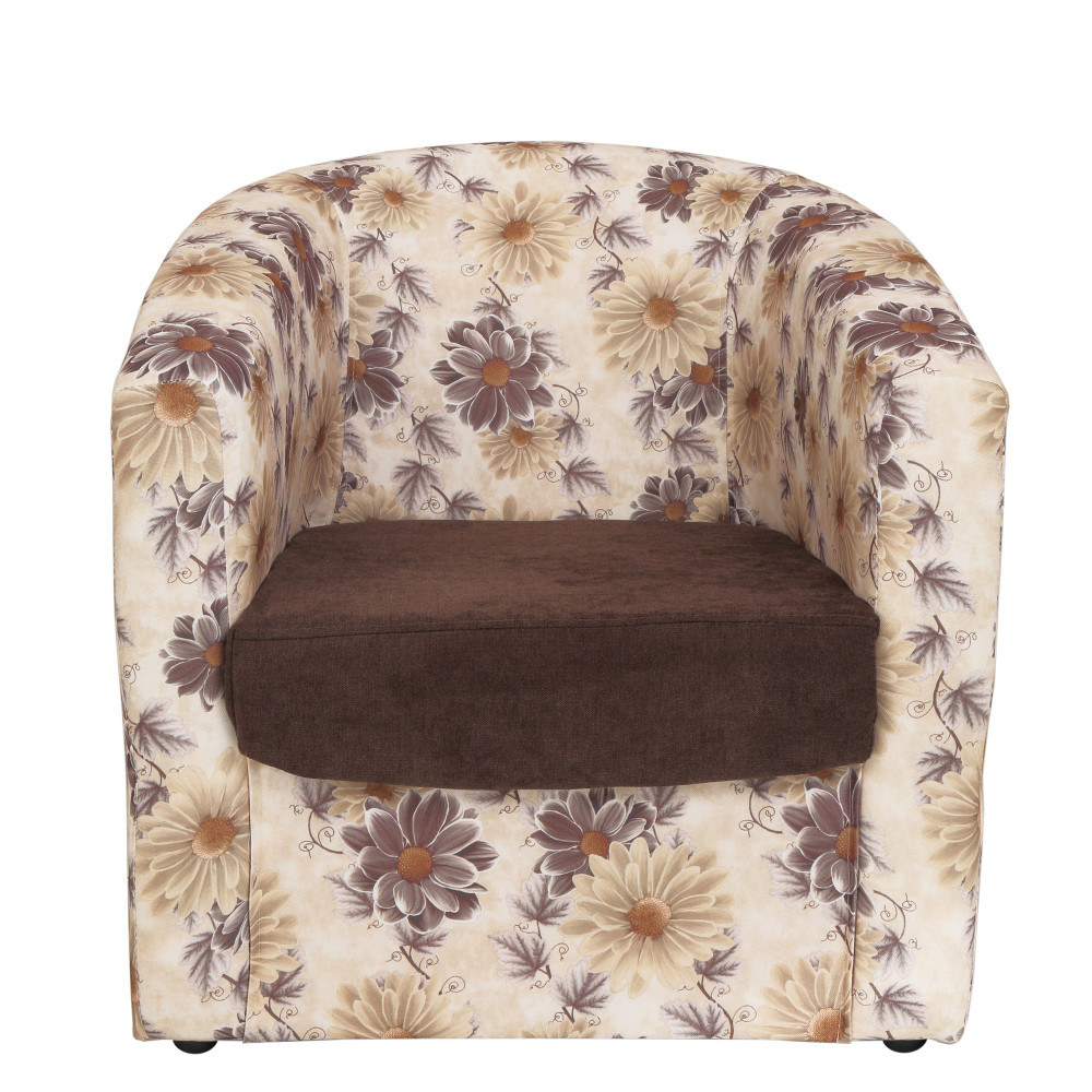 Fotoliu Tudor - stofa CK22/K7 - floral maro Fotoliu Tudor - stofa CK22/K7 - floral maro