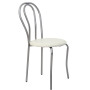 Scaun Tulip - cadru aluminiu - imitatie piele alb - 21894 Scaun Tulip - cadru aluminiu - imitatie piele alb - 21894