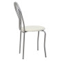 Scaun Tulip - cadru aluminiu - imitatie piele alb - 21894 Scaun Tulip - cadru aluminiu - imitatie piele alb - 21894