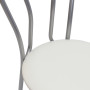Scaun Tulip - cadru aluminiu - imitatie piele alb - 21894 Scaun Tulip - cadru aluminiu - imitatie piele alb - 21894