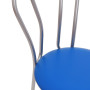 Scaun Tulip - cadru aluminiu - imitatie piele albastru - 21898 Scaun Tulip - cadru aluminiu - imitatie piele albastru - 21898