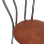 Scaun Tulip - cadru aluminiu - imitatie piele coniac - 8070 Scaun Tulip - cadru aluminiu - imitatie piele coniac - 8070