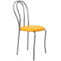 Scaun Tulip - cadru aluminiu - imitatie piele galben - 22168 Scaun Tulip - cadru aluminiu - imitatie piele galben - 22168