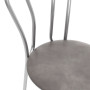 Scaun Tulip - cadru aluminiu - imitatie piele gri - 62019 Scaun Tulip - cadru aluminiu - imitatie piele gri - 62019