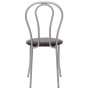 Scaun Tulip - cadru aluminiu - imitatie piele maro - 15611 Scaun Tulip - cadru aluminiu - imitatie piele maro - 15611