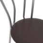 Scaun Tulip - cadru aluminiu - imitatie piele maro - 15611 Scaun Tulip - cadru aluminiu - imitatie piele maro - 15611