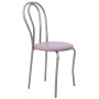 Scaun Tulip - cadru aluminiu - imitatie piele mov - 21897 Scaun Tulip - cadru aluminiu - imitatie piele mov - 21897