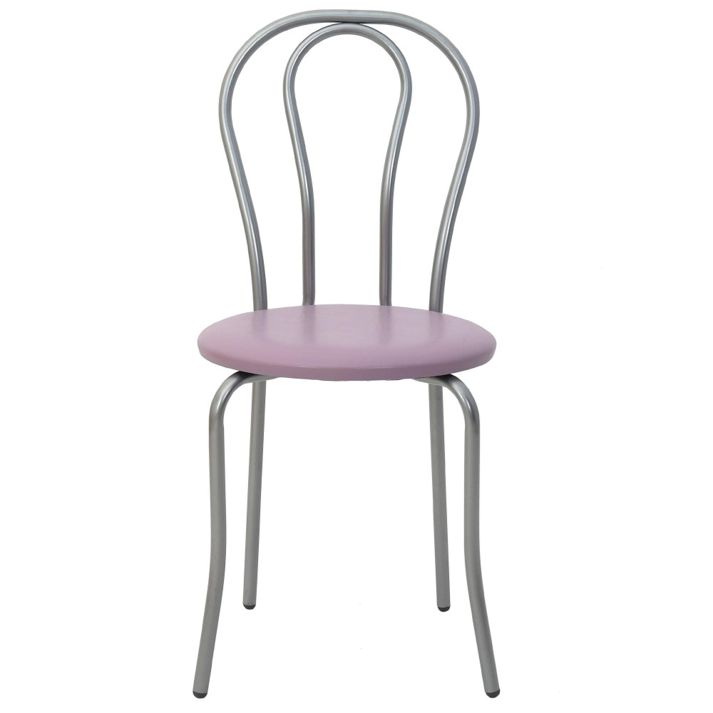 Scaun Tulip - cadru aluminiu - imitatie piele mov - 21897 Scaun Tulip - cadru aluminiu - imitatie piele mov - 21897