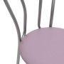 Scaun Tulip - cadru aluminiu - imitatie piele mov - 21897 Scaun Tulip - cadru aluminiu - imitatie piele mov - 21897