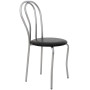 Scaun Tulip - cadru aluminiu - imitatie piele negru - 21901 Scaun Tulip - cadru aluminiu - imitatie piele negru - 21901