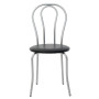 Scaun Tulip - cadru aluminiu - imitatie piele negru - 21901 Scaun Tulip - cadru aluminiu - imitatie piele negru - 21901