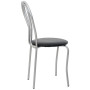 Scaun Tulip - cadru aluminiu - imitatie piele negru - 21901 Scaun Tulip - cadru aluminiu - imitatie piele negru - 21901