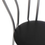 Scaun Tulip - cadru aluminiu - imitatie piele negru - 21901 Scaun Tulip - cadru aluminiu - imitatie piele negru - 21901