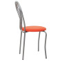 Scaun Tulip - cadru aluminiu - imitatie piele portocaliu - 21895 Scaun Tulip - cadru aluminiu - imitatie piele portocaliu - 21895