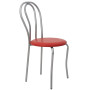 Scaun Tulip - cadru aluminiu - imitatie piele rosu - 21900 Scaun Tulip - cadru aluminiu - imitatie piele rosu - 21900