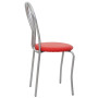 Scaun Tulip - cadru aluminiu - imitatie piele rosu - 21900 Scaun Tulip - cadru aluminiu - imitatie piele rosu - 21900