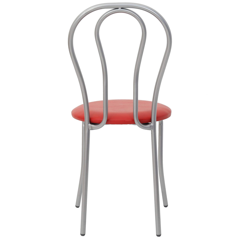 Scaun Tulip - cadru aluminiu - imitatie piele rosu - 21900 Scaun Tulip - cadru aluminiu - imitatie piele rosu - 21900