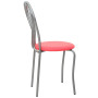 Scaun Tulip - cadru aluminiu - imitatie piele roz - 21896 Scaun Tulip - cadru aluminiu - imitatie piele roz - 21896