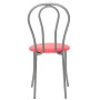 Scaun Tulip - cadru aluminiu - imitatie piele roz - 21896 Scaun Tulip - cadru aluminiu - imitatie piele roz - 21896