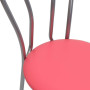 Scaun Tulip - cadru aluminiu - imitatie piele roz - 21896 Scaun Tulip - cadru aluminiu - imitatie piele roz - 21896