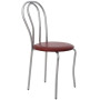 Scaun Tulip - cadru aluminiu - imitatie piele bordo - 21902 Scaun Tulip - cadru aluminiu - imitatie piele bordo - 21902