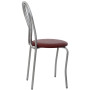 Scaun Tulip - cadru aluminiu - imitatie piele bordo - 21902 Scaun Tulip - cadru aluminiu - imitatie piele bordo - 21902