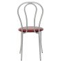 Scaun Tulip - cadru aluminiu - imitatie piele bordo - 21902 Scaun Tulip - cadru aluminiu - imitatie piele bordo - 21902