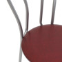 Scaun Tulip - cadru aluminiu - imitatie piele bordo - 21902 Scaun Tulip - cadru aluminiu - imitatie piele bordo - 21902
