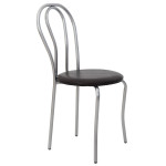 Scaun Tulip - cadru aluminiu - imitatie piele wenge - 21835