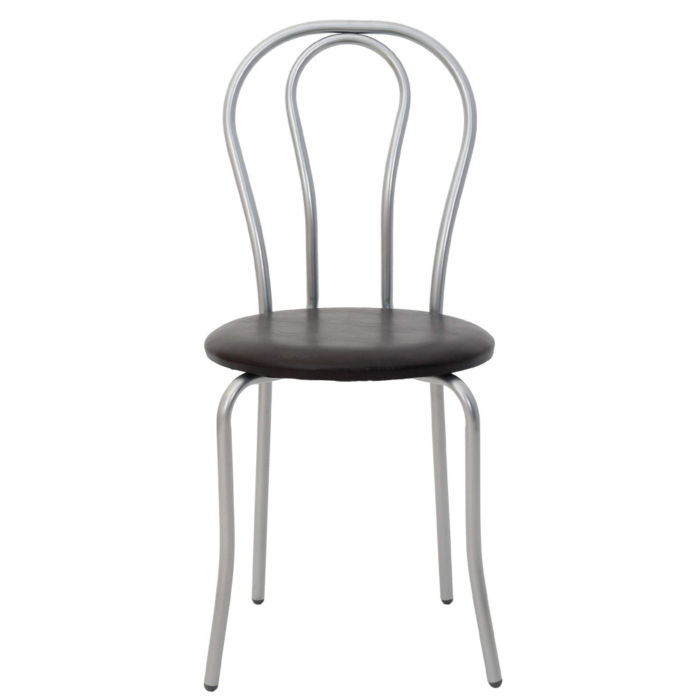 Scaun Tulip - cadru aluminiu - imitatie piele wenge - 21835 Scaun Tulip - cadru aluminiu - imitatie piele wenge - 21835