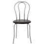 Scaun Tulip - cadru aluminiu - imitatie piele wenge - 21835 Scaun Tulip - cadru aluminiu - imitatie piele wenge - 21835
