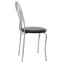 Scaun Tulip - cadru aluminiu - imitatie piele wenge - 21835 Scaun Tulip - cadru aluminiu - imitatie piele wenge - 21835