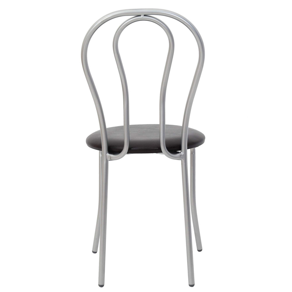 Scaun Tulip - cadru aluminiu - imitatie piele wenge - 21835 Scaun Tulip - cadru aluminiu - imitatie piele wenge - 21835