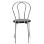 Scaun Tulip - cadru aluminiu - imitatie piele wenge - 21835 Scaun Tulip - cadru aluminiu - imitatie piele wenge - 21835