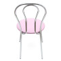 Scaun Tulip - cadru cromat - imitatie piele mov - 21897 Scaun Tulip - cadru cromat - imitatie piele mov - 21897