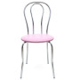 Scaun Tulip - cadru cromat - imitatie piele mov - 21897 Scaun Tulip - cadru cromat - imitatie piele mov - 21897