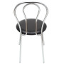 Scaun Tulip - cadru cromat - imitatie piele negru - 21901 Scaun Tulip - cadru cromat - imitatie piele negru - 21901