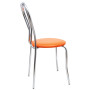 Scaun Tulip - cadru cromat - imitatie piele portocaliu - 21895 Scaun Tulip - cadru cromat - imitatie piele portocaliu - 21895