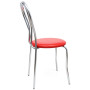 Scaun Tulip - cadru cromat - imitatie piele rosu - 21900 Scaun Tulip - cadru cromat - imitatie piele rosu - 21900
