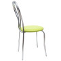 Scaun Tulip - cadru cromat - imitatie piele verde - 21899 Scaun Tulip - cadru cromat - imitatie piele verde - 21899