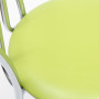 Scaun Tulip - cadru cromat - imitatie piele verde - 21899 Scaun Tulip - cadru cromat - imitatie piele verde - 21899