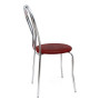 Scaun Tulip - cadru cromat - imitatie piele bordo - 21902 Scaun Tulip - cadru cromat - imitatie piele bordo - 21902