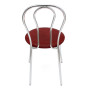 Scaun Tulip - cadru cromat - imitatie piele bordo - 21902 Scaun Tulip - cadru cromat - imitatie piele bordo - 21902