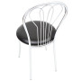 Scaun Vanessa - cadru cromat - imitatie piele negru - 21901 Scaun Vanessa - cadru cromat - imitatie piele negru - 21901