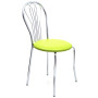 Scaun Vanessa - cadru cromat - imitatie piele verde - 21899 Scaun Vanessa - cadru cromat - imitatie piele verde - 21899