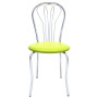 Scaun Vanessa - cadru cromat - imitatie piele verde - 21899 Scaun Vanessa - cadru cromat - imitatie piele verde - 21899
