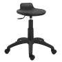 Scaun profesional, fara spatar - WORK T - poliuretan negru