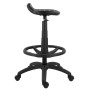 Scaun profesional inalt, fara spatar - WORK T EXTRA - poliuretan negru