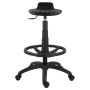 Scaun profesional inalt, fara spatar - WORK T EXTRA - poliuretan negru